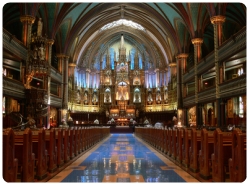 View interior of the Notre-Dame Basilica, Montreal